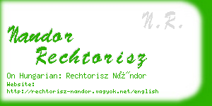 nandor rechtorisz business card